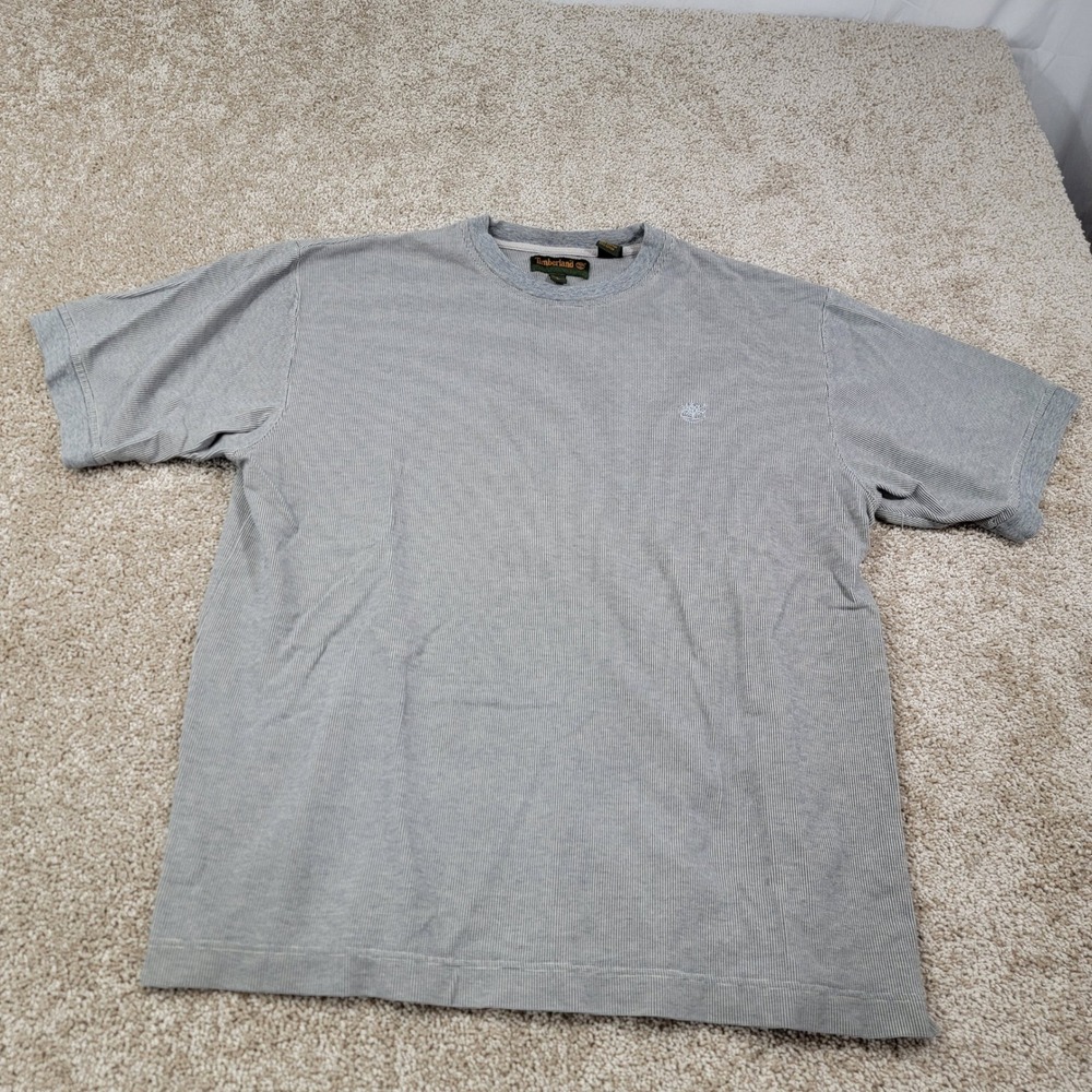 Timberland Striped T-Shirt Cotton Short Sleeve Casual Top Mens Size Large